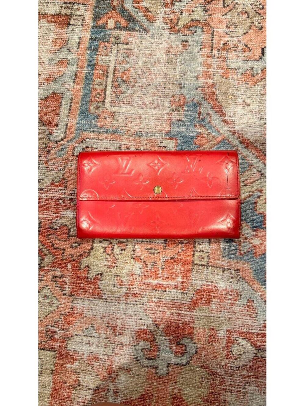 Louis Vuitton Monogram Vernis Porte Feuille Sarah Long Bifold Snap Wallet